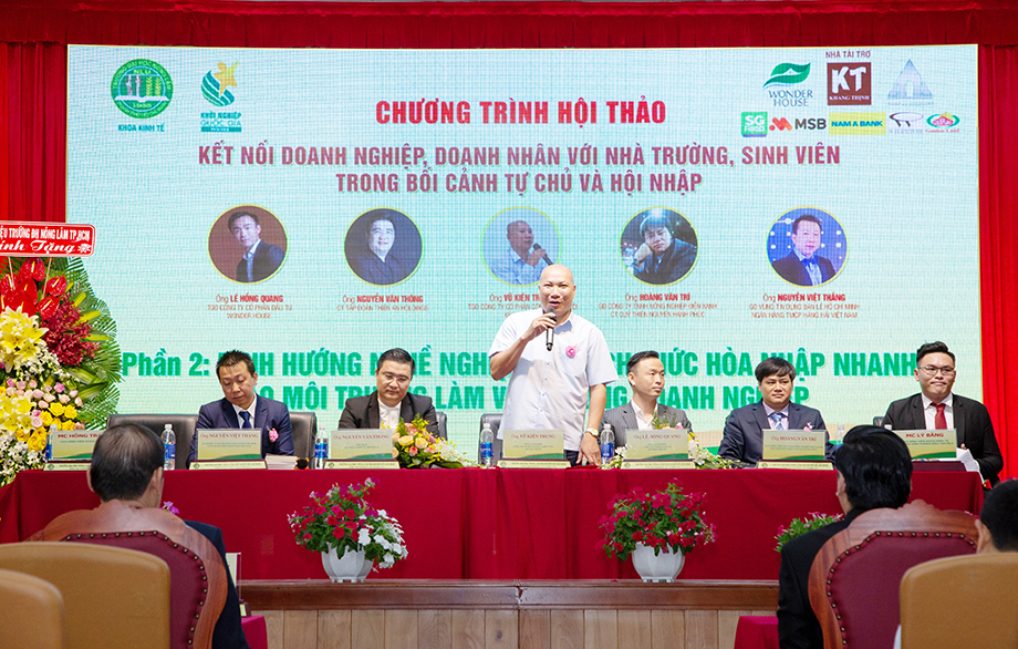 Công ty Khang Thịnh kết nối Doanh Nghiệp và Trường ĐH. Nông Lâm TP.HCM trong bối cảnh tự chủ và hội nhập