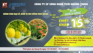 Chương Trình Khuyến Mãi Thiết Bị Tưới Netafim Arrowdripper Dành Cho Đại Lý