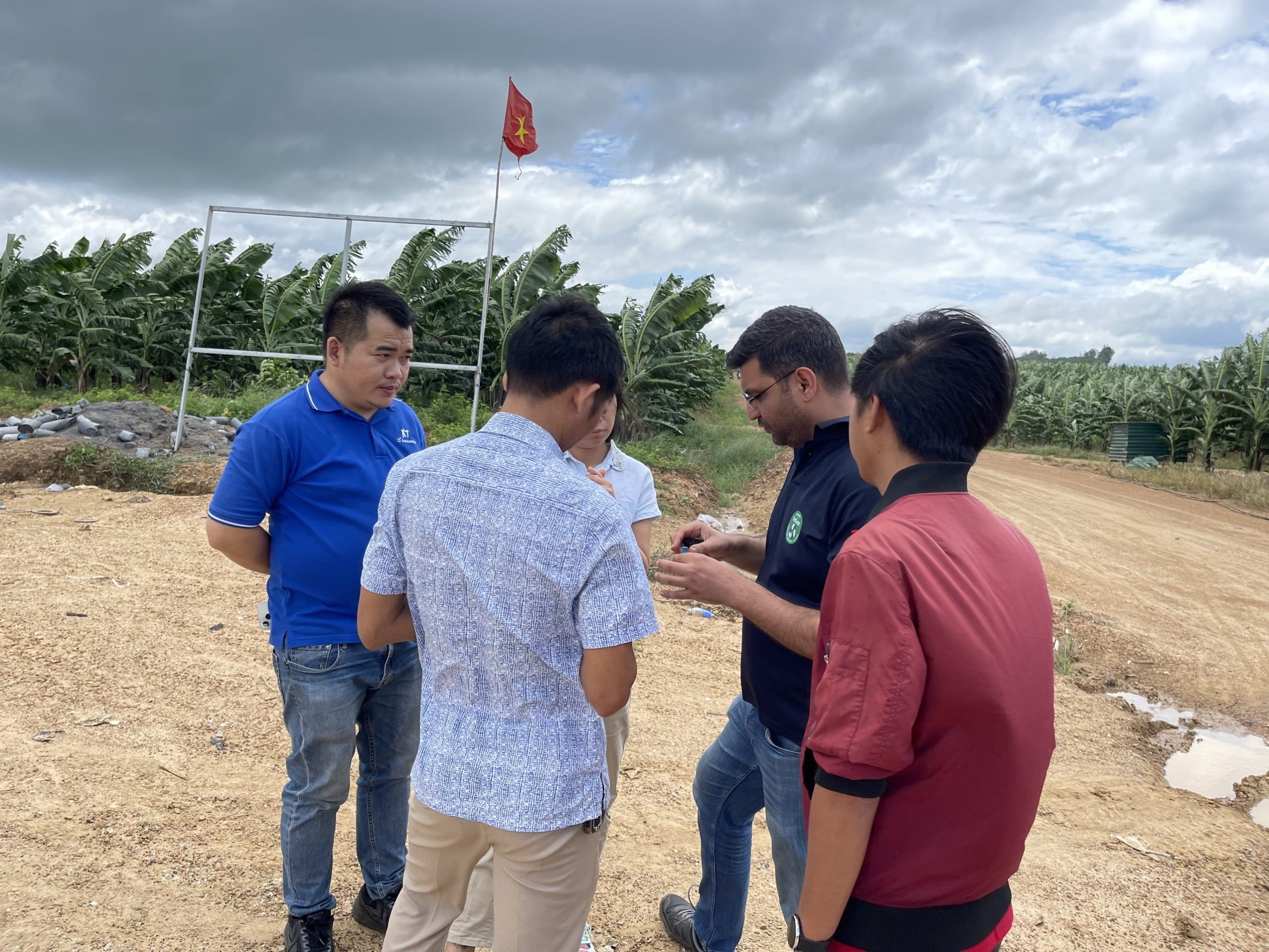 Hệ thống tưới phun bù áp cho 200 ha Chuối